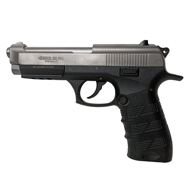 Пневматический пистолет Ekol ES P92 (Beretta) Fume, кал. 4,5 мм (никель)