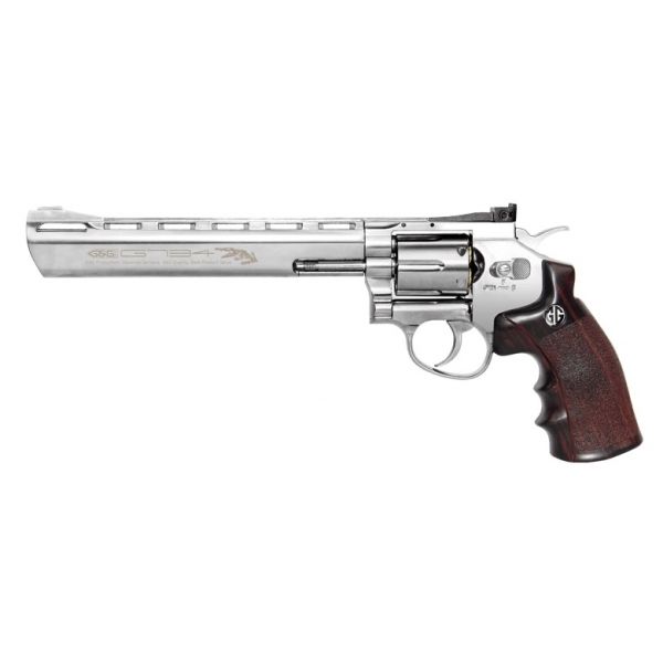 Страйкбольный револьвер G&G G734 SV (8", Silver) (CO2-734-PST-SNB-NCM)